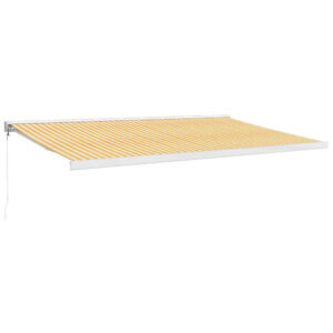 Markizė vidaXL 500×300 cm geltonabalta patvari ir funkcionali