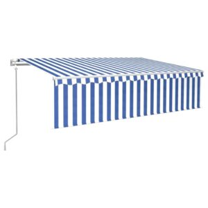 Markizė vidaXL 600×300 cm mėlyna ir balta  lauko markizė