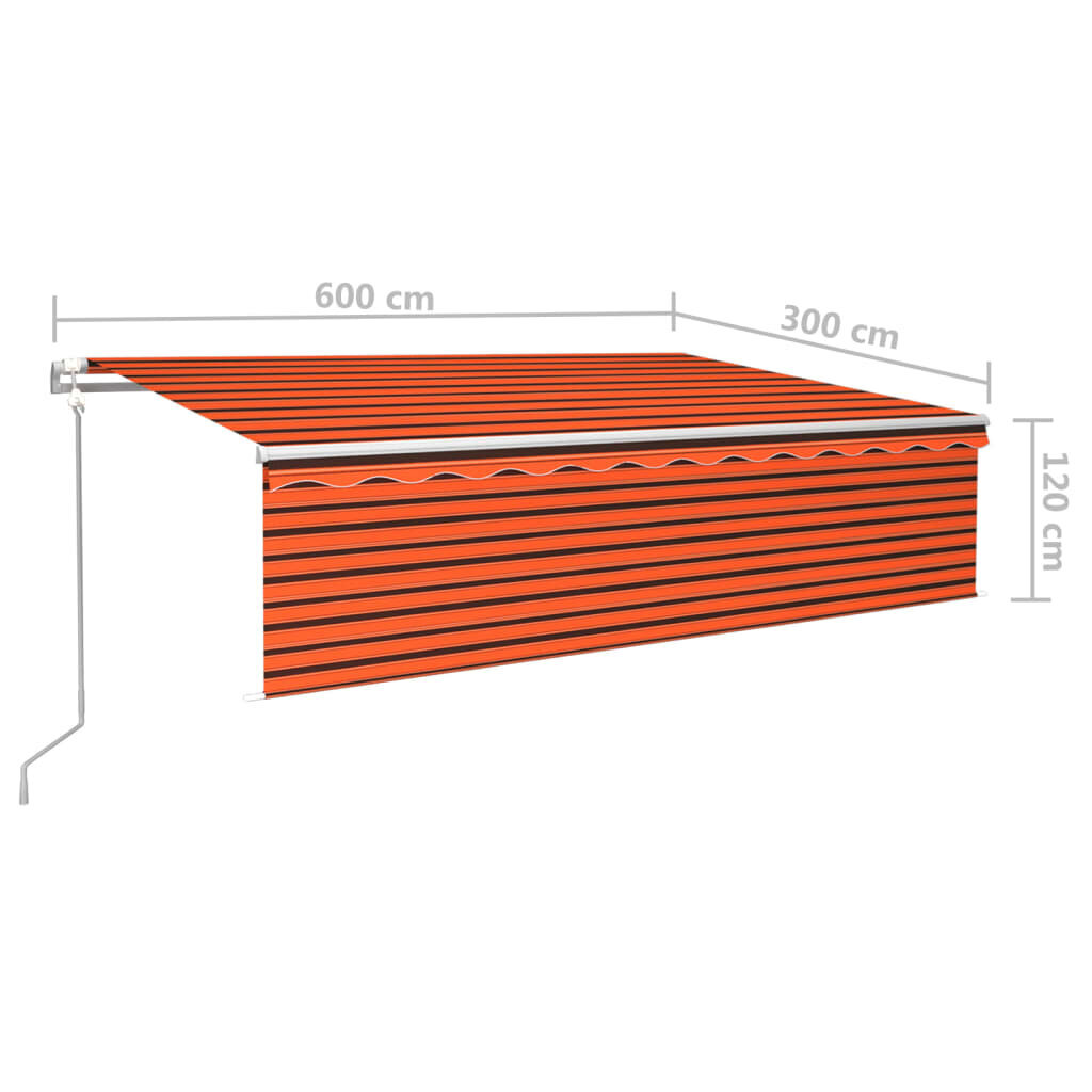 markizevidaxl600x300cmoranzinerudadd0cevertinimaireference  belsilt Markizė vidaXL 600×300 cm oranžinėruda  ištraukiama lauko markizė