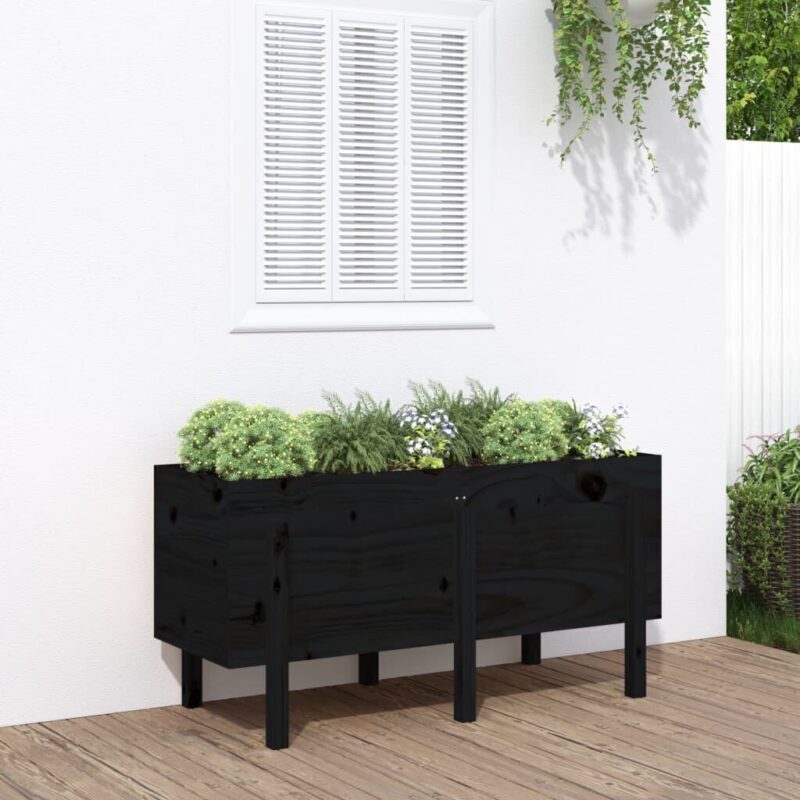 Medinis juodas lovelis 121x50x57 cm  tvirtas ir erdvus