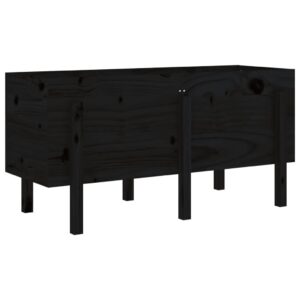 Medinis juodas lovelis 121x50x57 cm  tvirtas ir erdvus