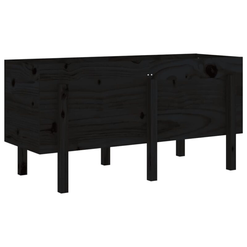 Medinis juodas lovelis 121x50x57 cm  tvirtas ir erdvus