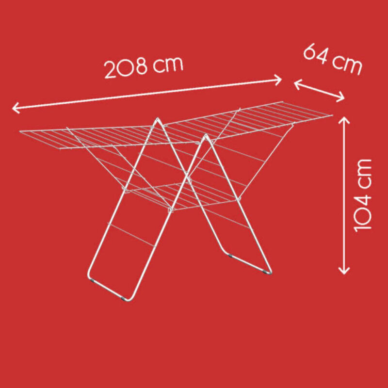 Metaltex skalbinių džiovyklė, 208 x 64 x 104 cm - Image 2