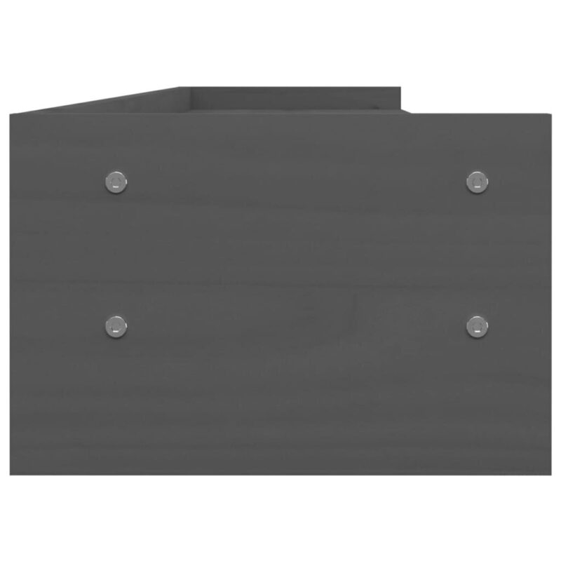 Monitoriaus laikiklis Monitoriaus stovas, Pušies medienos masyvas, 100x24x16cm, pilka - Image 4