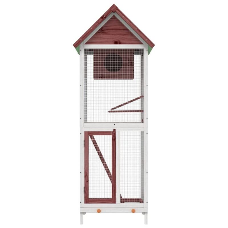 VidaXL rudas paukščių namelis 60x58,5x160 cm – saugus ir patvarus