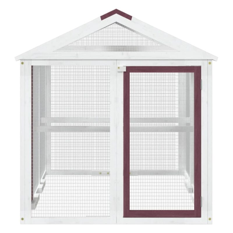 VidaXL paukščių narvas 141x94x104 cm iš pušies medienos