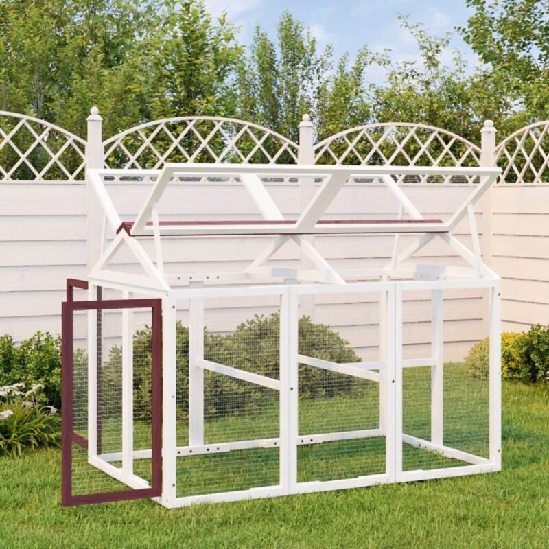VidaXL paukščių narvas 141x94x104 cm iš pušies medienos