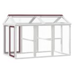VidaXL paukščių narvas 141x94x104 cm iš pušies medienos