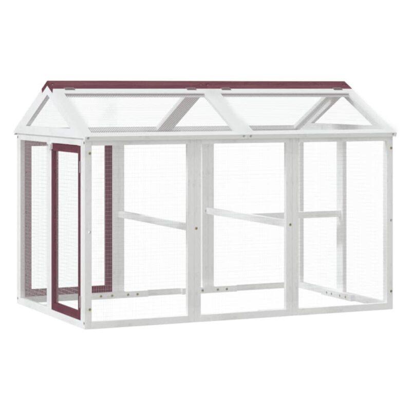 VidaXL paukščių narvas 141x94x104 cm iš pušies medienos