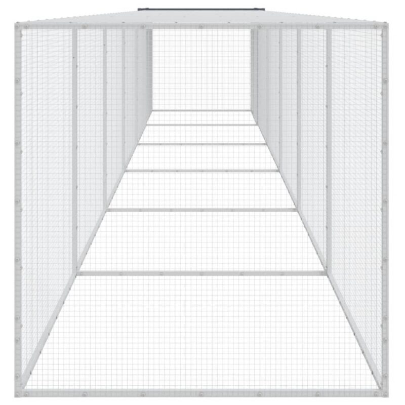 Patvarus viščiukų narvas su stogu 603x98x90 cm – belsi.lt