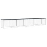 Narvas viščiukams su stogu 603x98x90 cm pilkas  patvarus