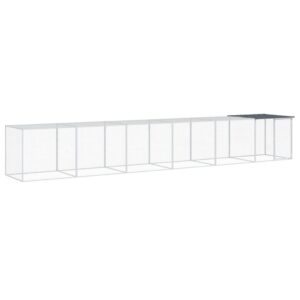 Patvarus viščiukų narvas su stogu 603x98x90 cm – belsi.lt