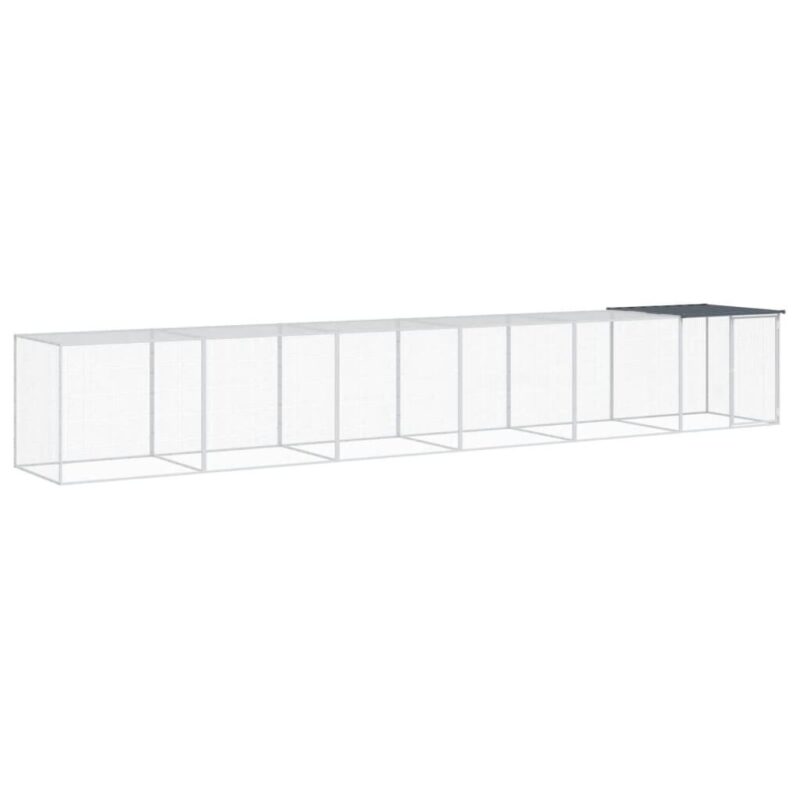 Patvarus viščiukų narvas su stogu 603x98x90 cm – belsi.lt