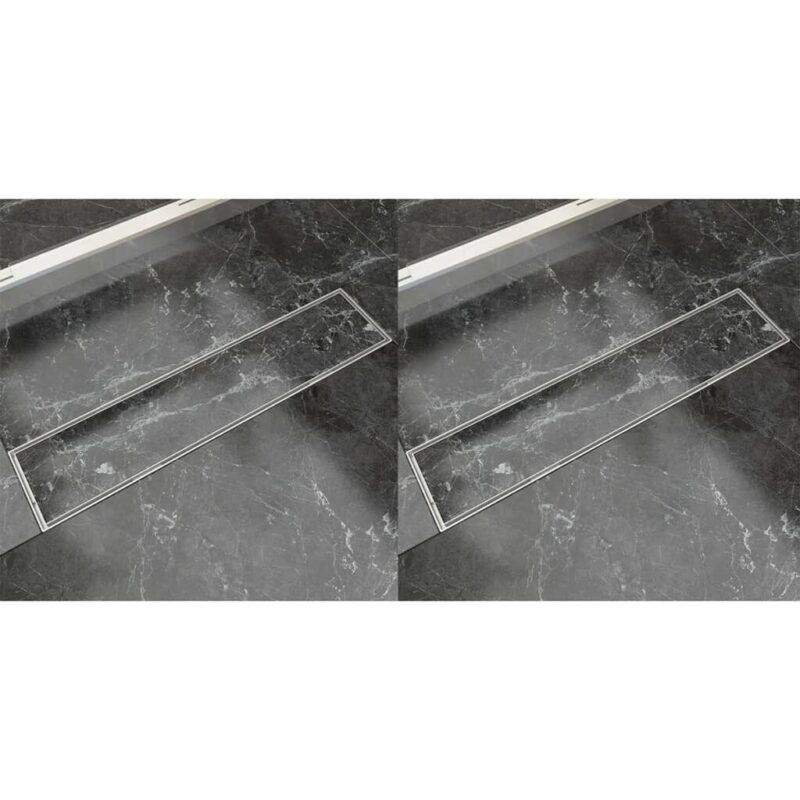 Pailgi nerūdijančio plieno dušo latakai 530x140mm 2vnt
