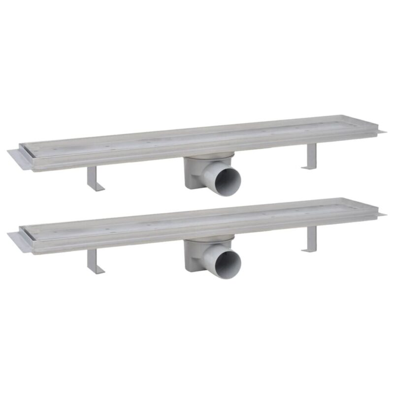 Pailgi dušo latakai 2vnt 630x140mm nerūdijantis plienas