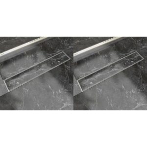 Pailgi dušo latakai 2vnt 630x140mm nerūdijantis plienas