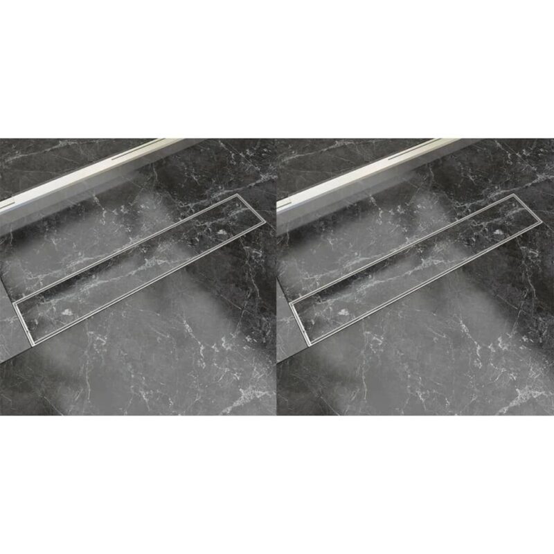 Pailgi dušo latakai 2vnt 630x140mm nerūdijantis plienas