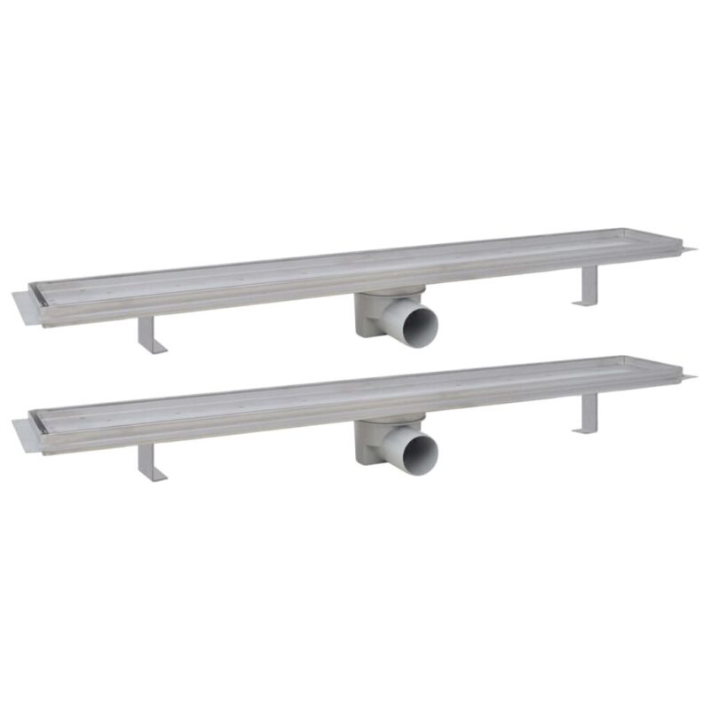 Pailgi dušo latakai 830x140mm nerūdijantis plienas 2 vnt