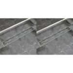 Pailgi dušo latakai 830x140mm nerūdijantis plienas 2 vnt