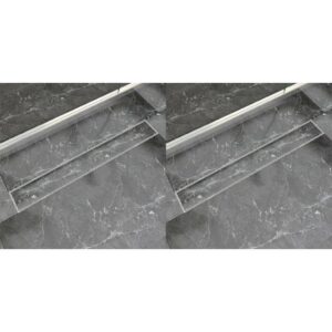 Pailgi dušo latakai 830x140mm nerūdijantis plienas 2 vnt