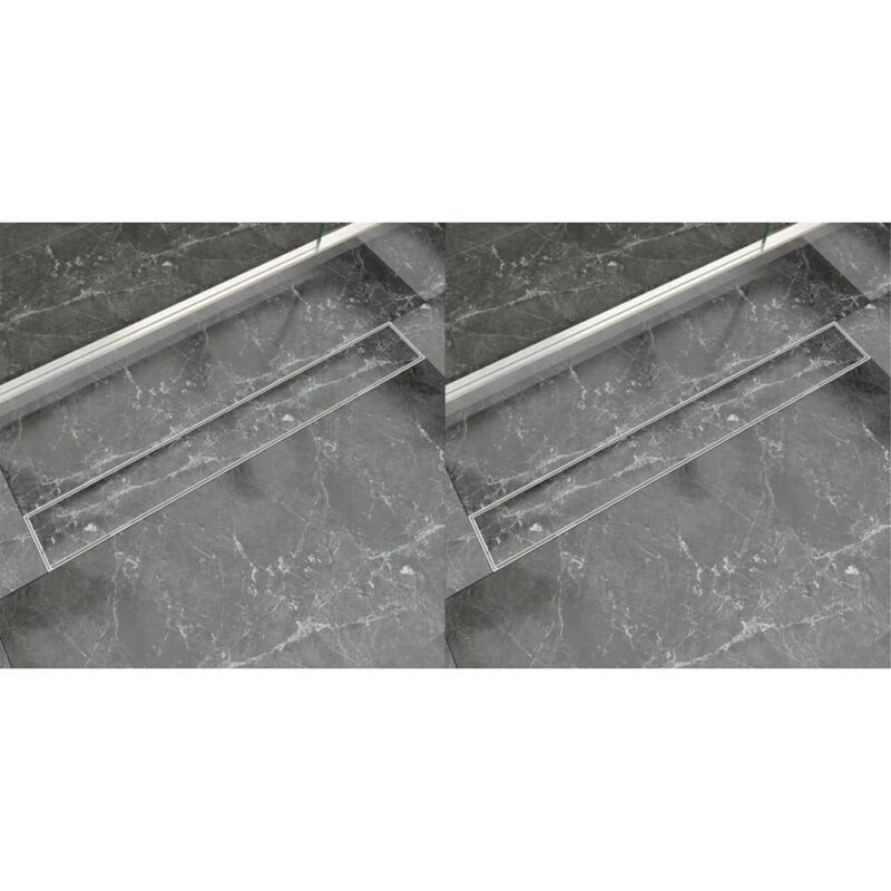 Pailgi dušo latakai 830x140mm nerūdijantis plienas 2 vnt