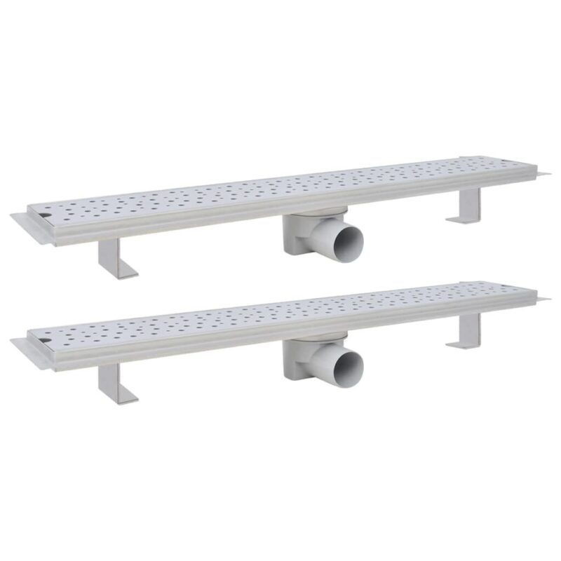 Pailgi dušo latakai 730x140 mm 2 vnt   nerūdijantis plienas