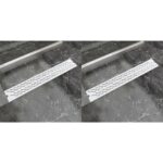Pailgi dušo latakai 730x140mm 2 vnt  nerūdijantis plienas