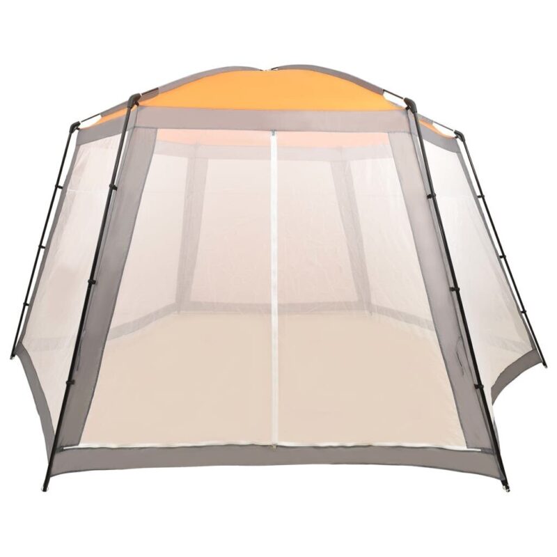 Palapinė baseinui 660x580x250 cm pilka su UV apsauga Belsi.lt
