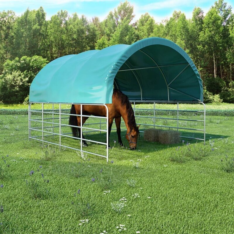 Palapinė gyvuliams, 3.7 x 3.7 m, žalia