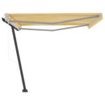 Automatinė pastatoma markizė 450×300 cm geltonabalta