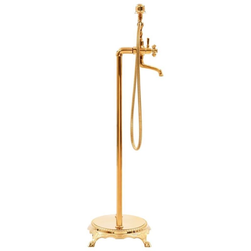 Pastatomas vonios maišytuvas, auksinis, 99,5cm, plienas - Image 3