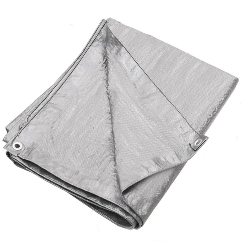 Pilkas tentas vidaXL, 6x10m, 90g/m², Hdpe