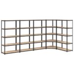 Plienomedienos sandėliavimo lentynos 5 vnt  patvarios ir tvirtos