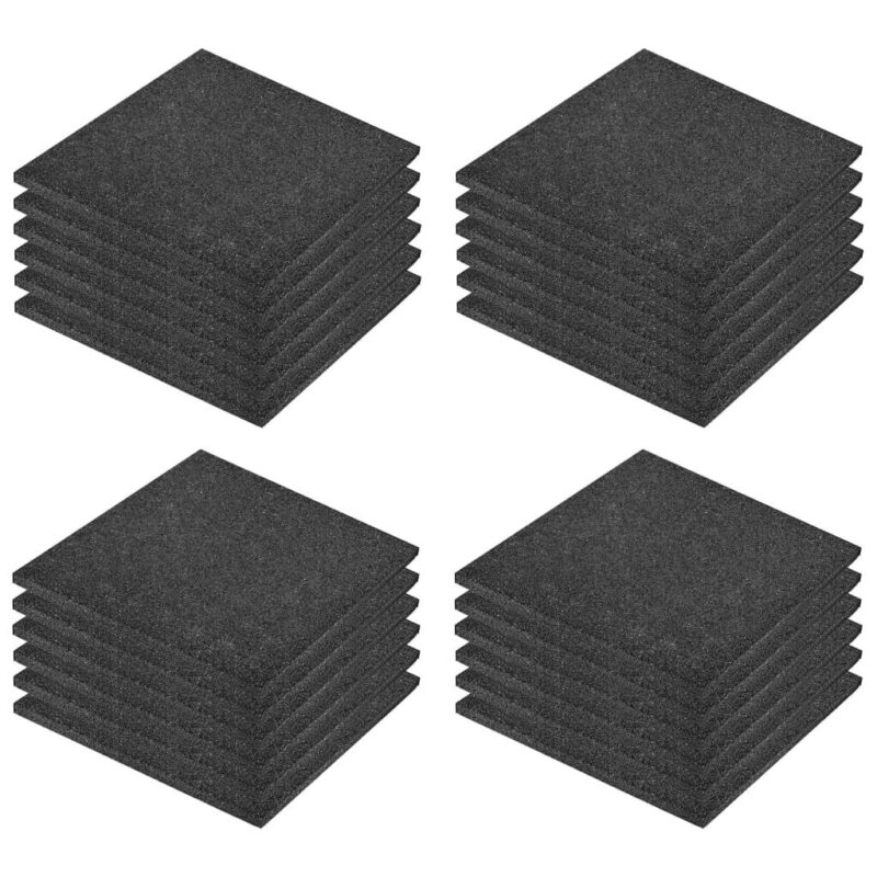 Juodos gumos plytelės nuo kritimų 24 vnt 50x50x3 cm   belsilt