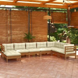 8 dalių poilsio baldų komplektas iš pušies medienos  Belsilt