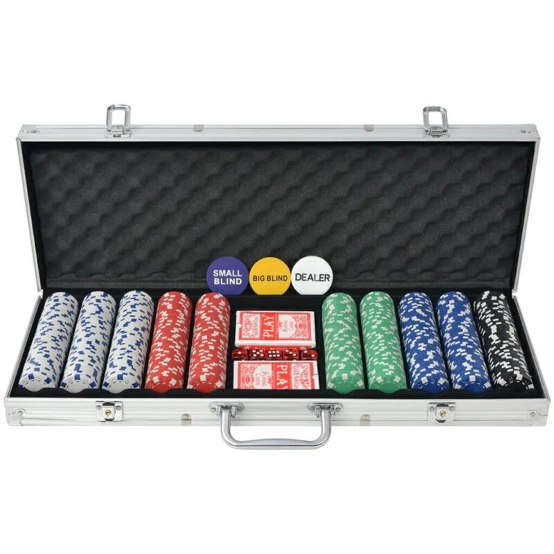 Pokerio rinkinys lagaminėlyje, 500 vnt.