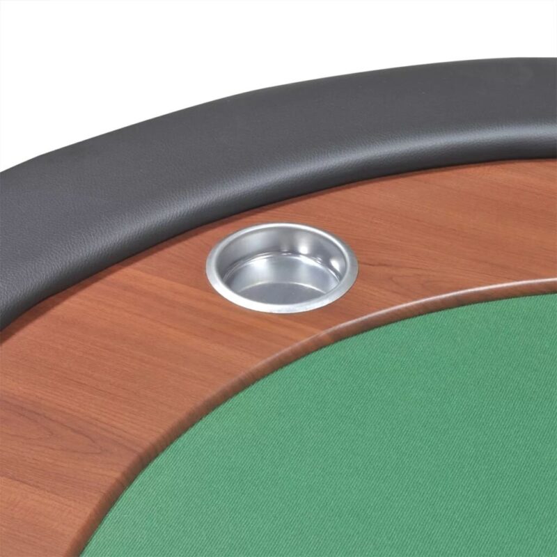 Pokerio stalas su vieta dalintojui ir padėklu žetonams, 10 žaidėjų, žalias - Image 3
