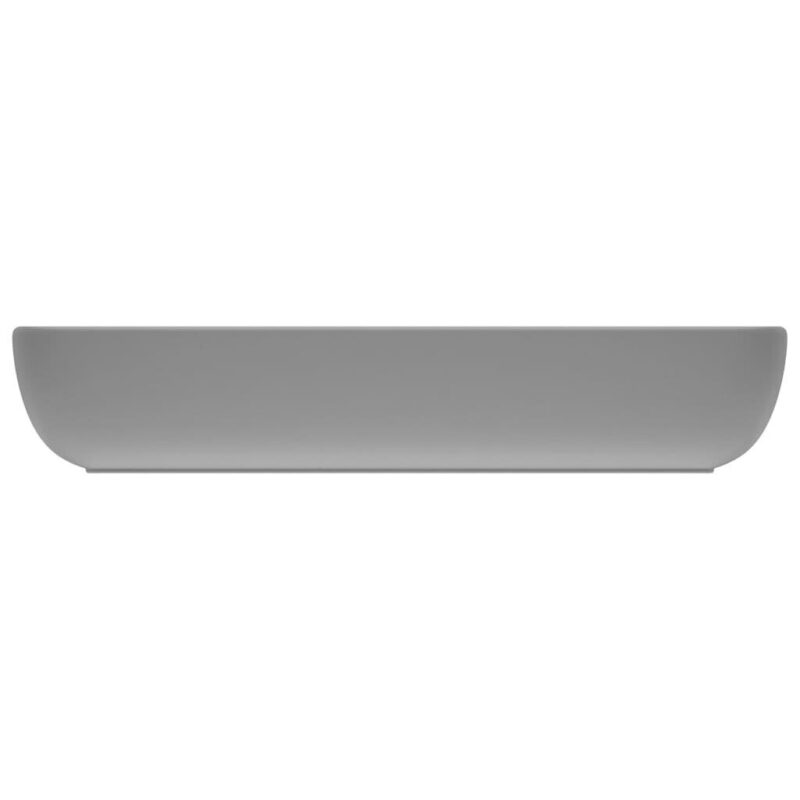 Prabangus praustuvas, pilkas, 71x38cm, keramika, stačiakampis - Image 4