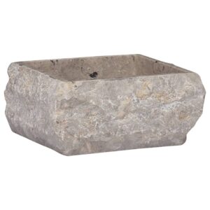 Pilkas marmurinis praustuvas 30x30x13 cm  elegancija voniai