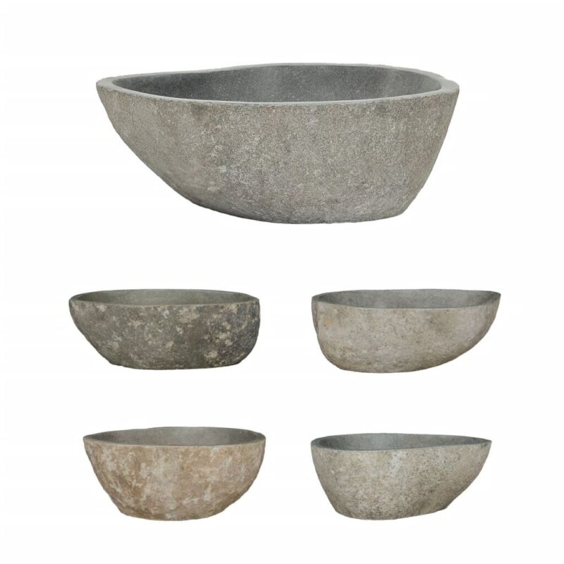 Praustuvas, 40 x 15 cm, upės akmuo, ovalus - Image 2