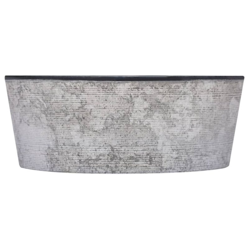Juodas marmurinis praustuvas 40x15 cm  tvirtas ir stilingas