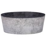Juodas marmurinis praustuvas 40x15 cm  tvirtas ir stilingas
