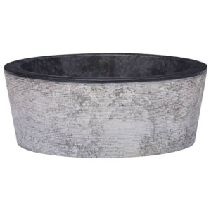 Juodas marmurinis praustuvas 40x15 cm  tvirtas ir stilingas