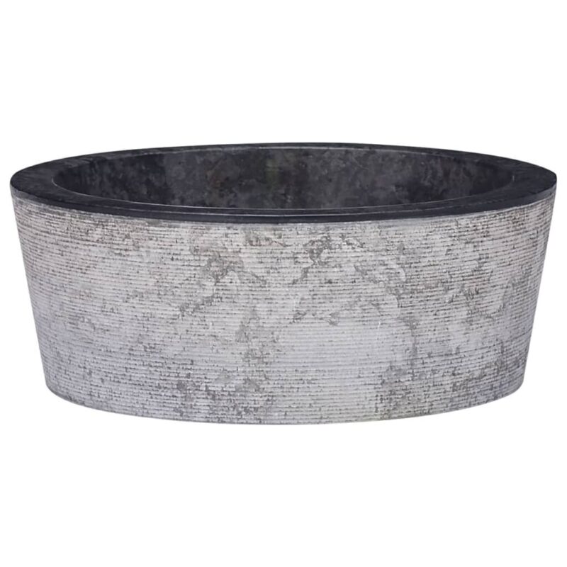 Juodas marmurinis praustuvas 40x15 cm  tvirtas ir stilingas