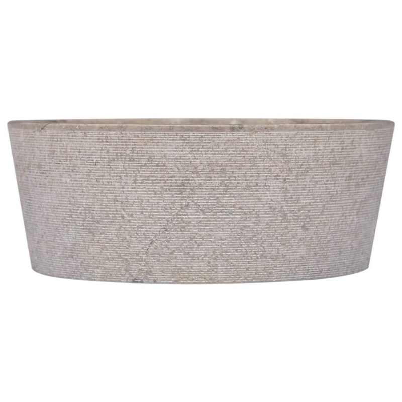Pilkas marmurinis praustuvas 40x15 cm  elegancija voniai