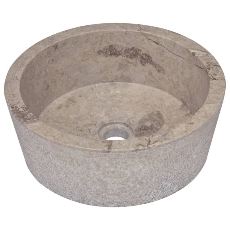 Pilkas marmurinis praustuvas 40x15 cm  elegancija voniai