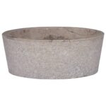 Pilkas marmurinis praustuvas 40x15 cm  elegancija voniai