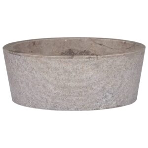Pilkas marmurinis praustuvas 40x15 cm  elegancija voniai