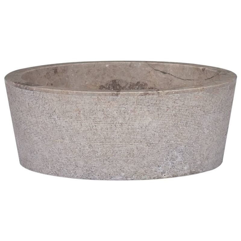 Pilkas marmurinis praustuvas 40x15 cm  elegancija voniai
