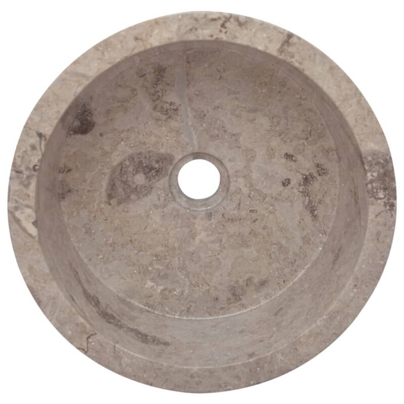 Pilkas marmurinis praustuvas 40x15 cm  elegancija voniai